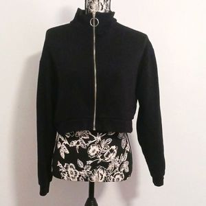 Collared cropped jacket